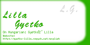 lilla gyetko business card